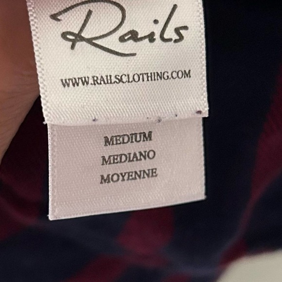 Rails Clara Stripe Pajama Top Size Medium - Picture 5 of 9